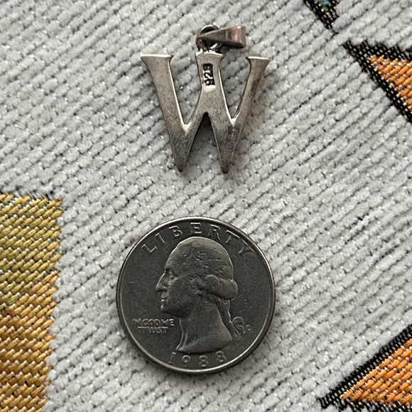 925 Silver Alphabet Pendant Charms - Picture 4 of 4